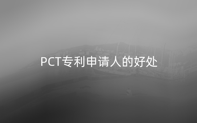 PCT专利申请人的好处