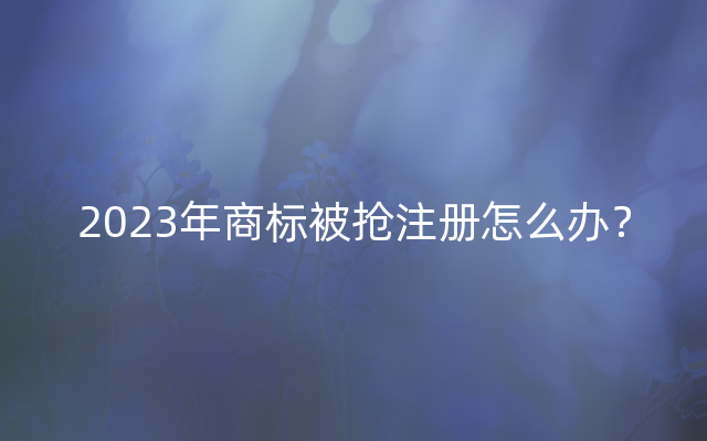 2023年商标被抢注册怎么办？