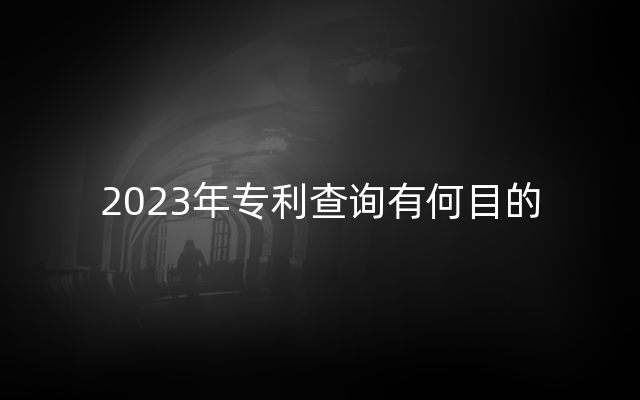 2023年专利查询有何目的