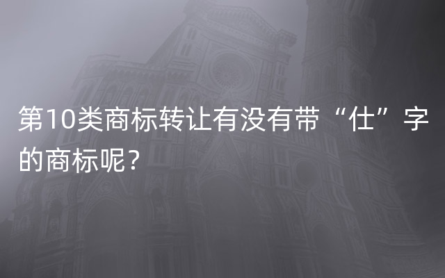 第10类商标转让有没有带“仕”字的商标呢？