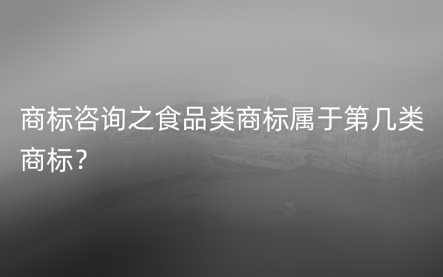 商标咨询之食品类商标属于第几类商标？