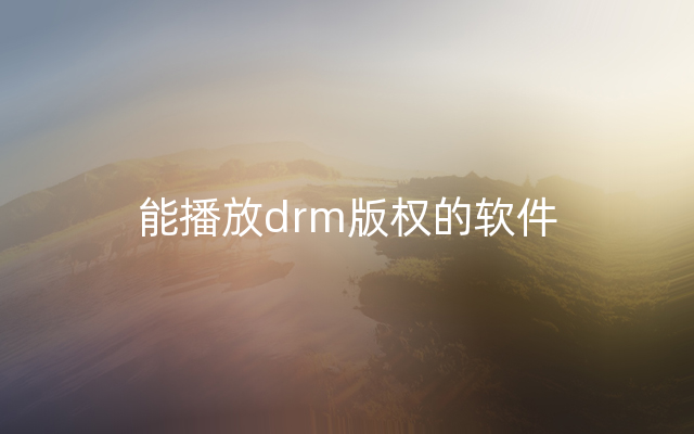 能播放drm版权的软件