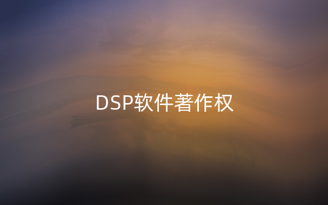 DSP软件著作权