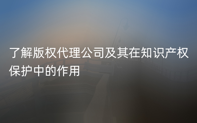 了解版权代理公司及其在知识产权保护中的作用