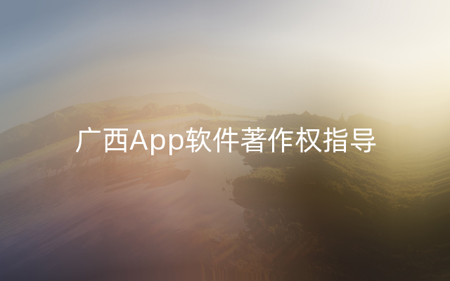 广西App软件著作权指导