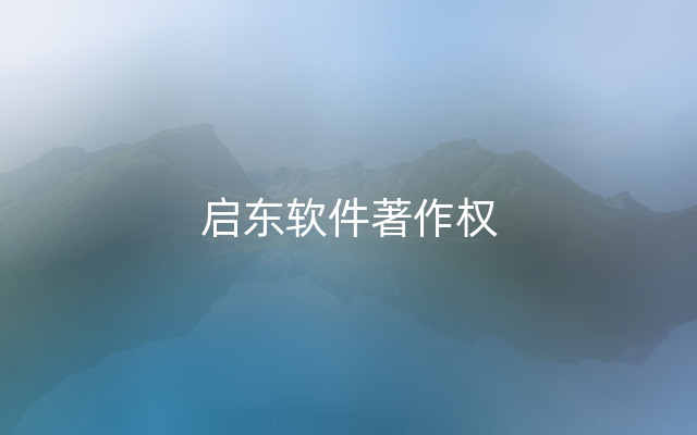 启东软件著作权