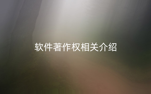 软件著作权相关介绍